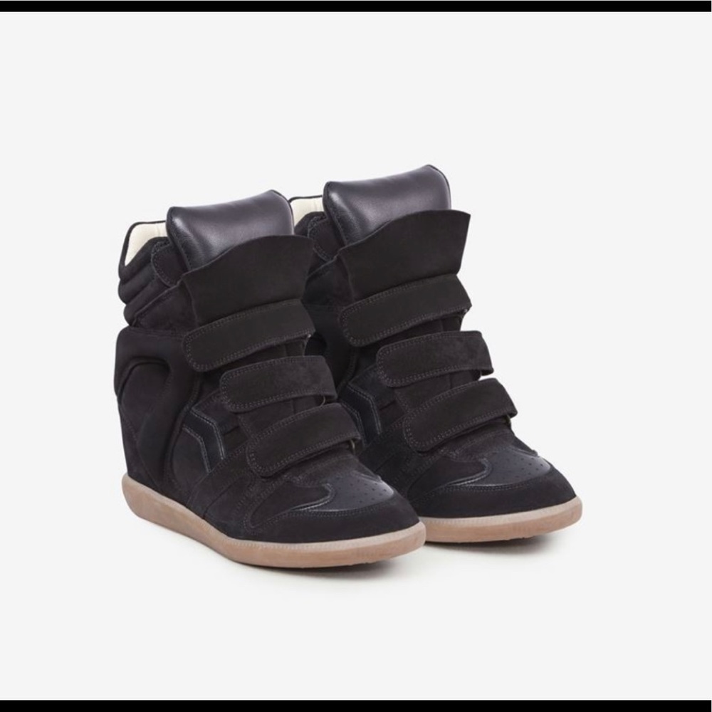 Isabel Marant Bekett Wedge Sneakers Black